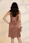 Zivame Luxe Satin 4 Pc Sleep Set - Brown Patina — thumbnail 6